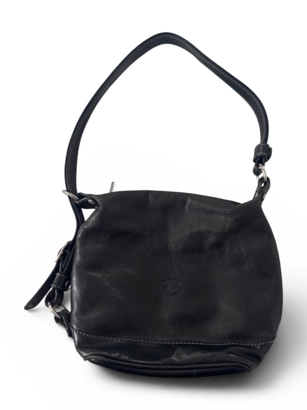 Cuoieria Fiorentina Black Leather Shoulder Bag – Made in Italy